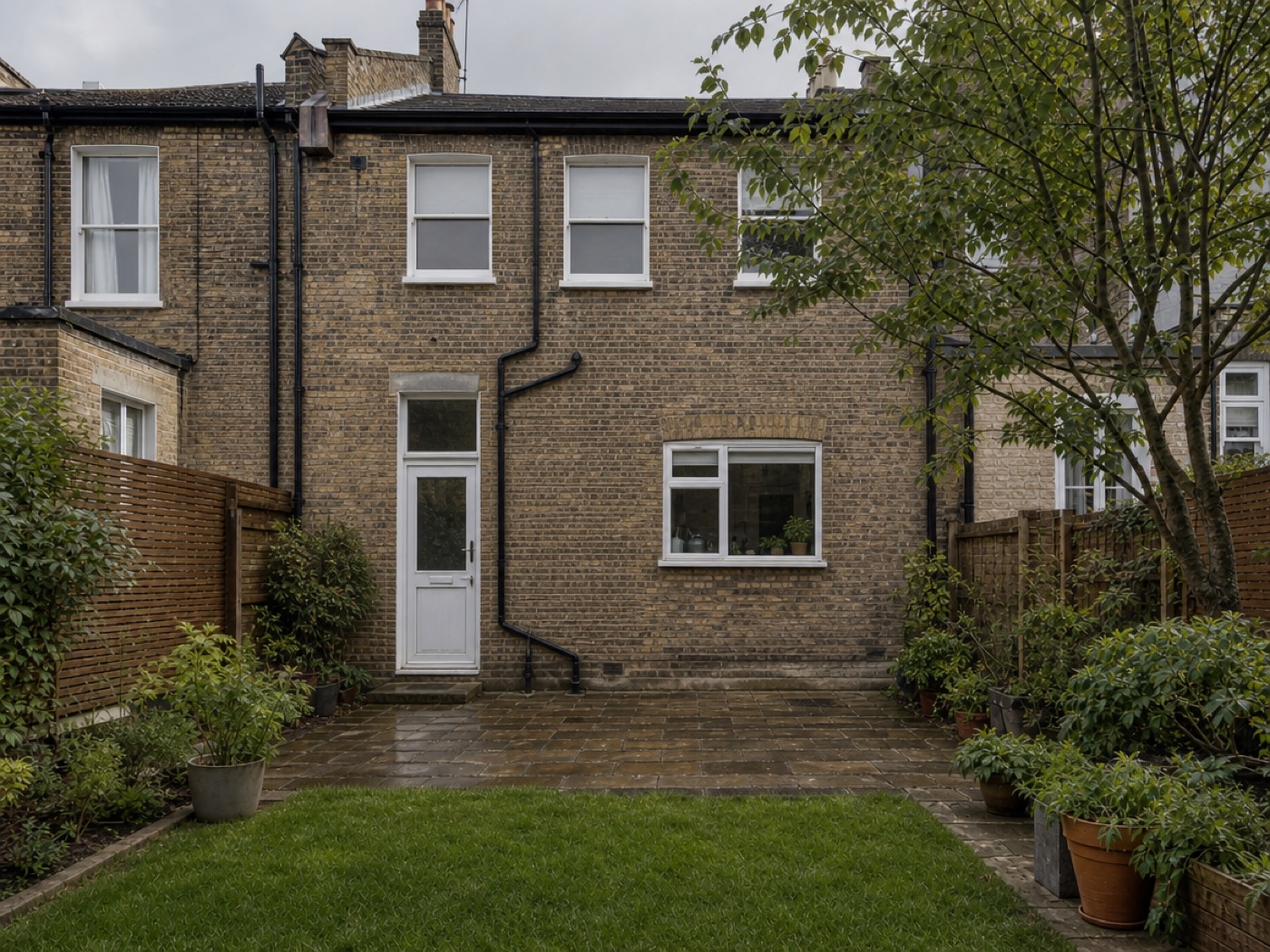 Example of the rear of a London terraced house before an extension