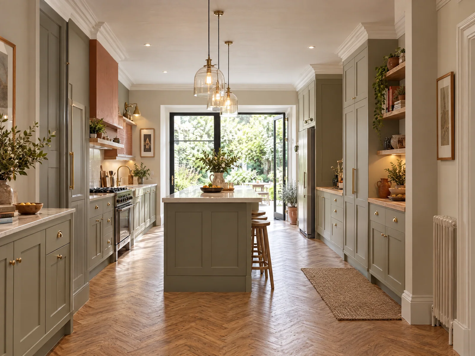 Completed warm contemporary kitchen renovation in Leyton E10