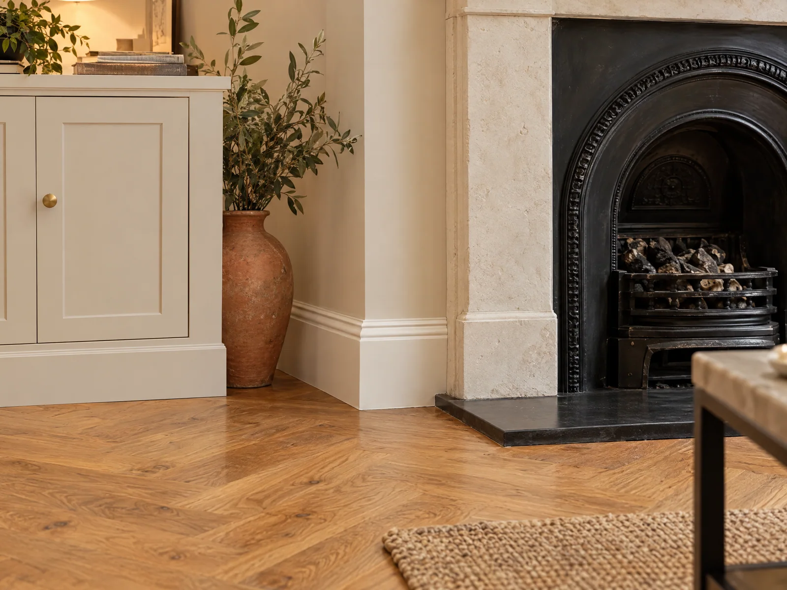 Natural timber, stone and terracotta details from the Leyton renovation