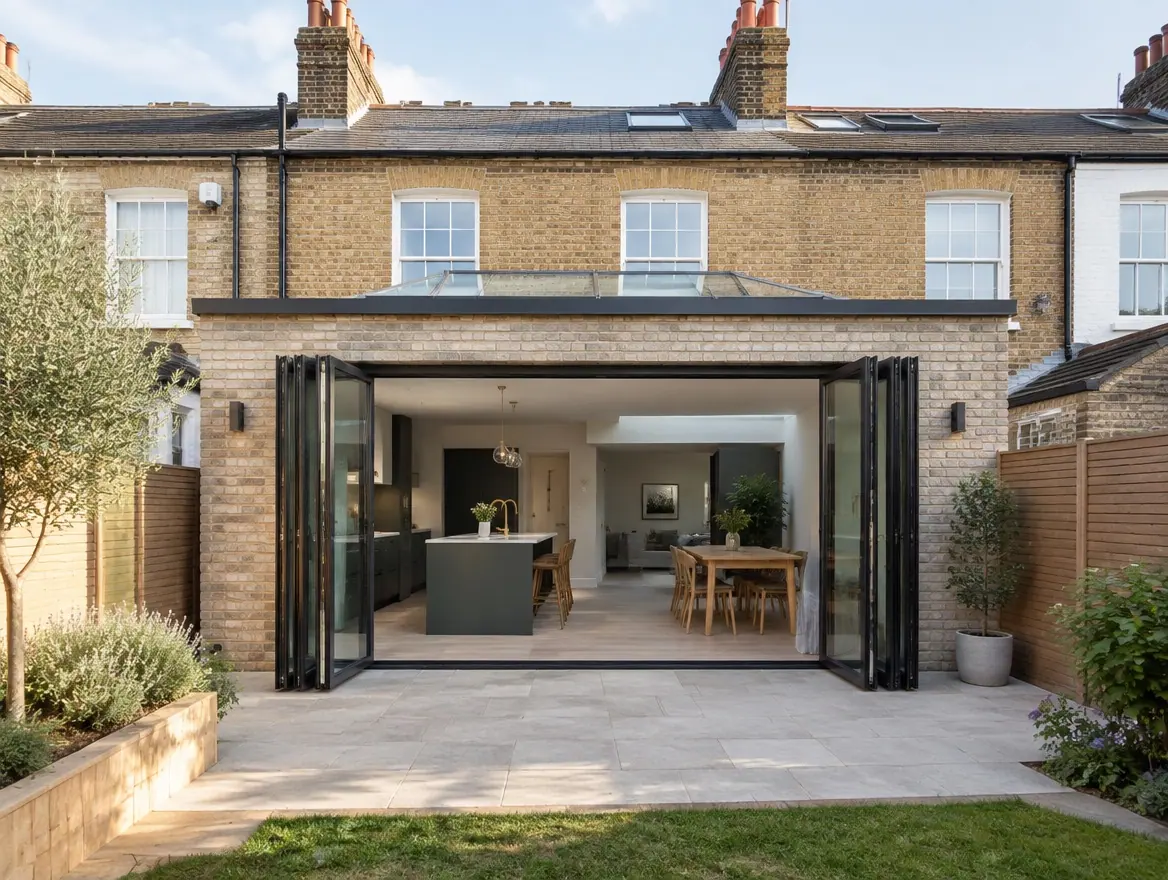 Rear home extension creating a bright open-plan living space